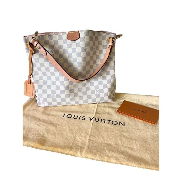 Louis Vuitton Handbags - Louis Vuitton Graceful PM Damier Azur Canvas Shoulder Bag w/Dust Bag